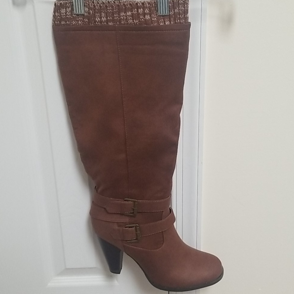 Brown Heeled Boots